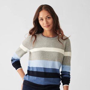 Faherty Ollie Crew Sweater, Flannel Multi, New / NWT, Size M / Medium